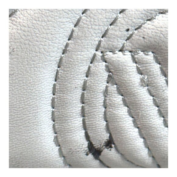 NWT Valentino Orlandi Tote bag Light Grey Quilted Gold Charms Wide Detach Strap - Picture 10 of 13